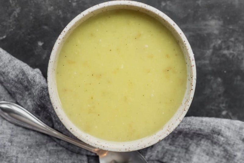 Creamy leek & potato soup